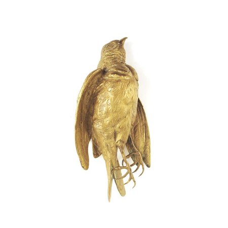 A late 19th century french gilt bronze paperweight modelled as a dead game bird | Woolley and Wallis