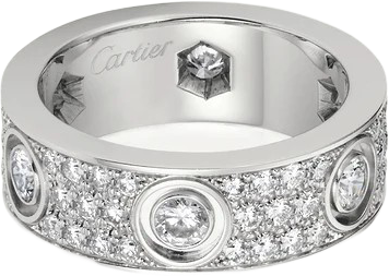 Cartier - LOVE RING, DIAMOND-PAVED