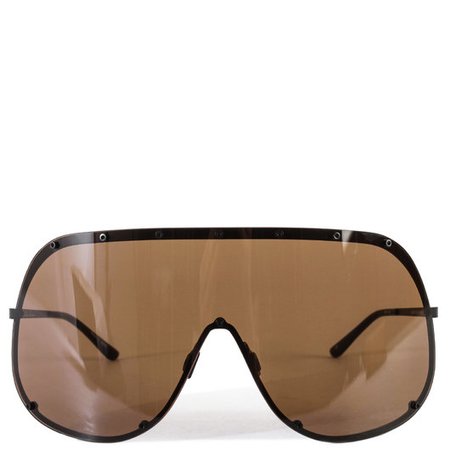 Brown Lens Shield Sunglasses - Rick Owens | Hervia