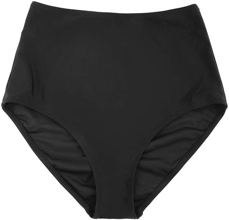 Amazon.com: RELLECIGA Women's Black High Waisted Bikini Bottom Size Large: Clothing