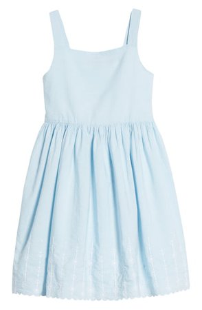 Nordstrom Embroidered Mini Check Sundress (Toddler, Little Girl & Big Girl) | Nordstrom