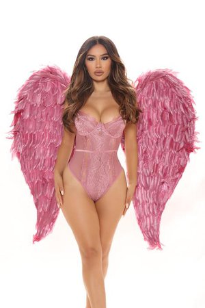 Angel Face Feather Wings - Pink, Seasonal | Fashion Nova