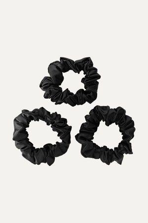 Black Set of 3 silk hair ties | Slip | NET-A-PORTER