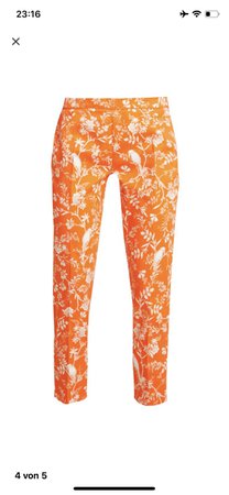 floral pants orange