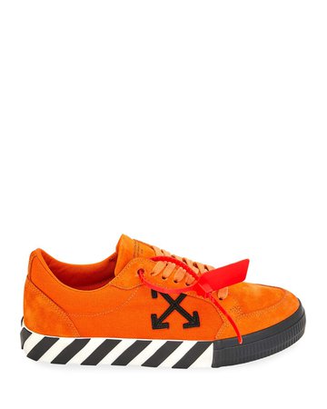 Off-White Arrow Suede Sneakers with Stripes