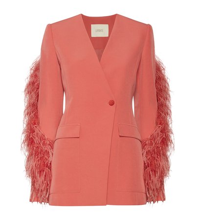 COLLARLESS FEATHER BLAZER | LAPOINTE Official Online Store