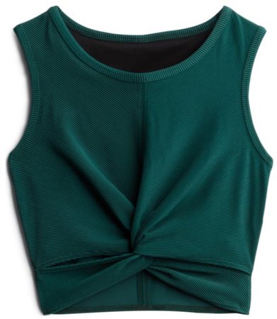 green knot front tank top
