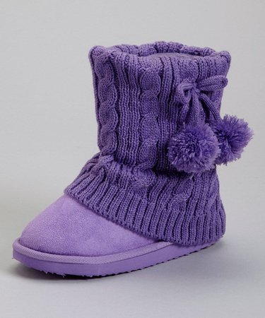 cable knit purple ugg boots