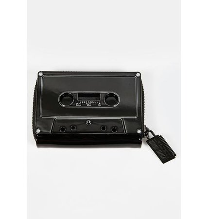 FYDELITY Black Chrome Retro Cassette Tape Wallet | Dolls Kill