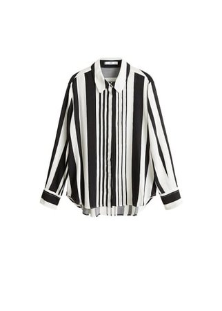 MANGO Flowy striped blouse