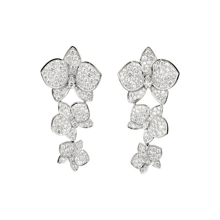 Cartier, Caresse d'orchidées diamond drop earrings