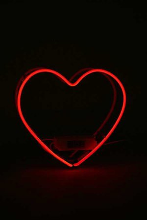 neon red heart