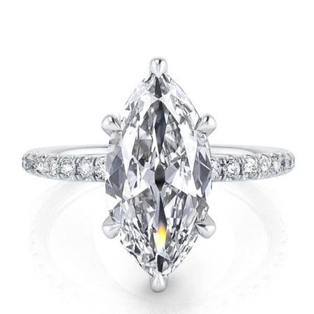 Classic Engagement Ring,Italo Classic Marquise Created White Sapphire Engagement Ring