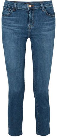 Ruby Cropped High-rise Slim-leg Jeans - Mid denim