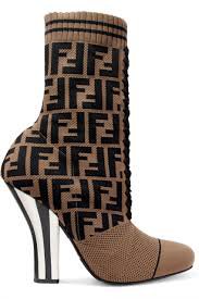 fendi sock boots - zucca print sock heels ff