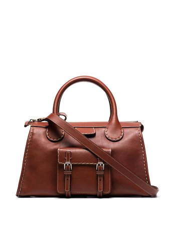 Shop Chloé Edith leather tote bag with Express Delivery - FARFETCH