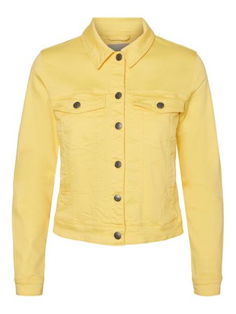 yellow denim jacket