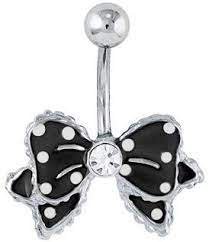 black bow belly button ring - Google Search