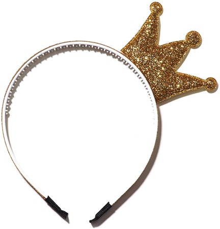 Amazon.com: Anna Belen Girls "Bella" Glitter Crown Headband O/S Gold: Clothing