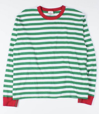 Christmas Holiday Red and Green Striped Top