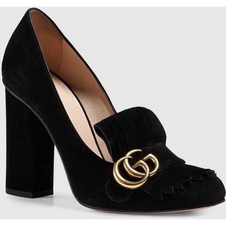 black gucci heels pumps
