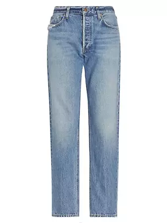 Shop Agolde Parker Long Straight-Leg Jeans | Saks Fifth Avenue