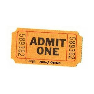 admit one movie ticket