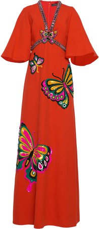 Butterfly Sequined Maxi Dress