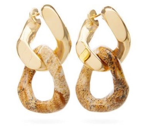 gold brown earrings