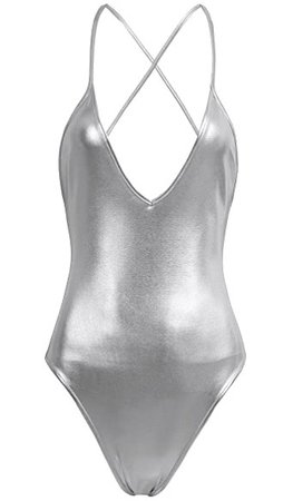 silver bodysuit