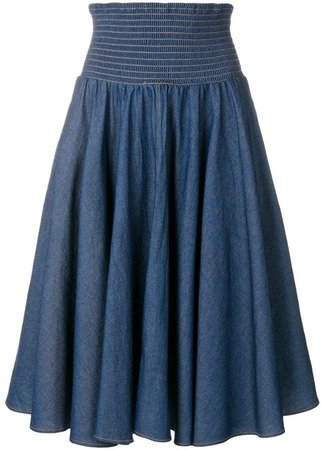 high waisted flared skirt