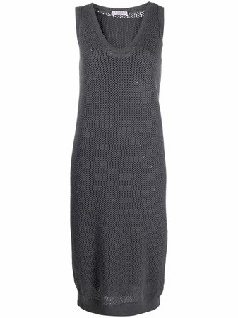 Brunello Cucinelli chunky-knit Sleeveless Dress