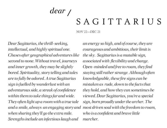 Dear Sagittarius