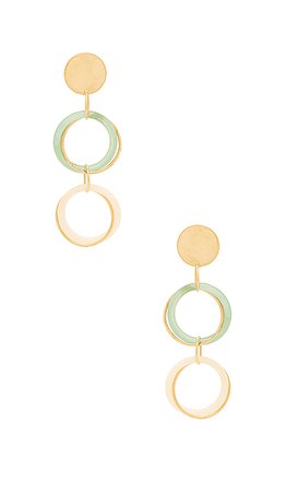 Paradigm Interlock Earrings in Jade | REVOLVE