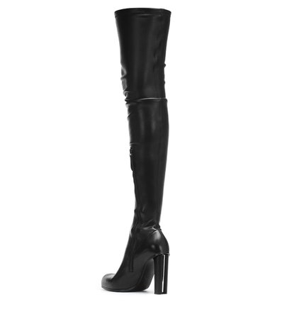 Alexander McQueen - Peak leather over-the-knee boots | Mytheresa