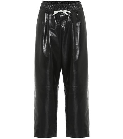 Cropped High-Rise Leather Pants - Givenchy | Mytheresa