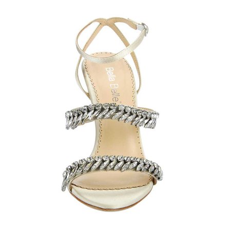 Belinda Crystal Champagne Sandals | Bella Belle Shoes