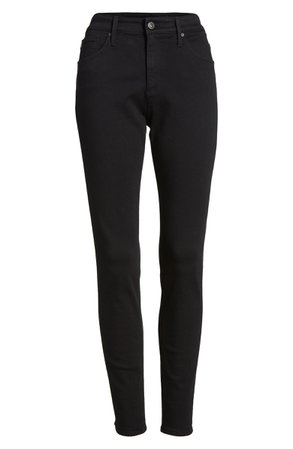 AG Farrah High Waist Ankle Skinny Jeans (Super Black) (Nordstrom Exclusive) | Nordstrom