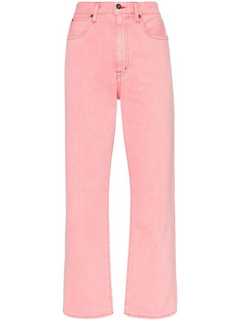 Pink Slvrlake London Straight-Leg Jeans | Farfetch.com