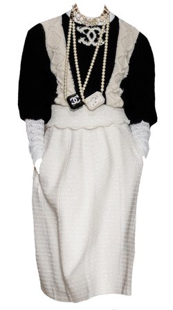 Chanel Sweater Dress Edit (edit by alldressedupbutnowheretogo)