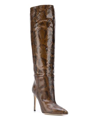Paris Texas Snake knee-length Boots - Farfetch
