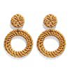 Amazon.com: Rattan Earrings for Women Girls Handmade Lightweight Wicker Straw Stud Earrings Statement Weaving Braid Drop Dangle Earring (Rattan Hoop): Clothing, Shoes & Jewelry