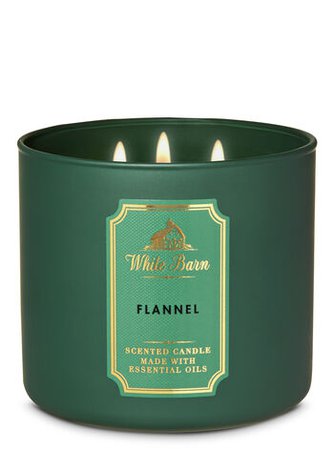 Flannel 3-Wick Candle - White Barn | Bath & Body Works