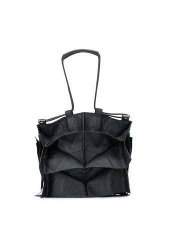 132 5. Issey Miyake Pleated Detail Mini Bag IL98AG050 Black | Farfetch