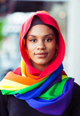 rainbow hijab