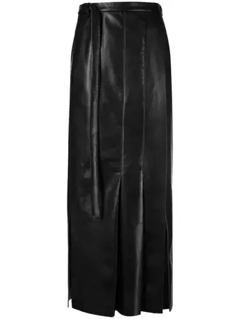 Nanushka Draped Leather Skirt - Farfetch