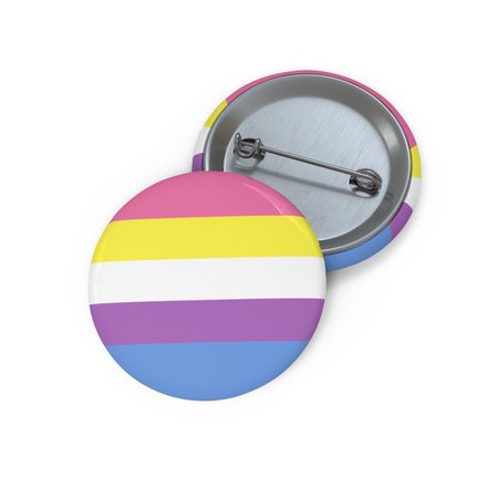 Bigender Pride Pin | Pride Flag Button Badge
