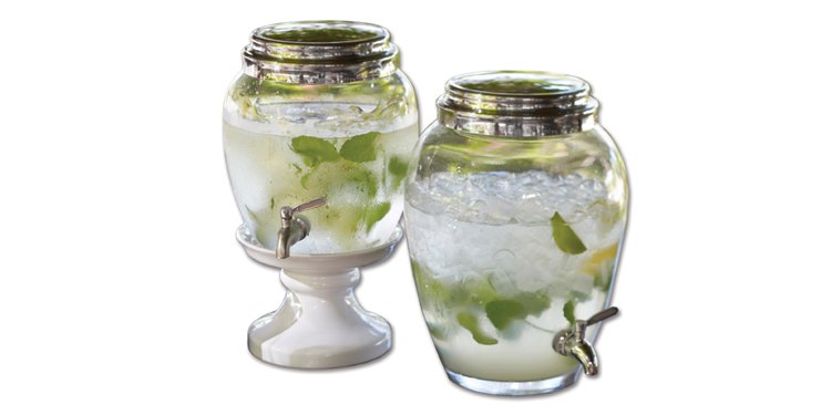 Glass Drink Dispenser by Pottery Barn | $59-$79 | www.potterybarn.com - At Home Memphis & Mid South Magazine