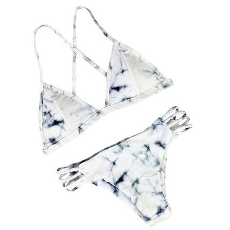 2018 Swimwear Sexy Women Marble Print Padded Bra Beach Halter Bikini Set Swimwer Bathing Suit Beachwear maillot de bain S/M/L-in Bikinis Set from Sports & Entertainment on Aliexpress.com | Alibaba Group