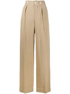 LANVIN Pantaloon trousers with visible stitching - Neutral || Trouser Brown